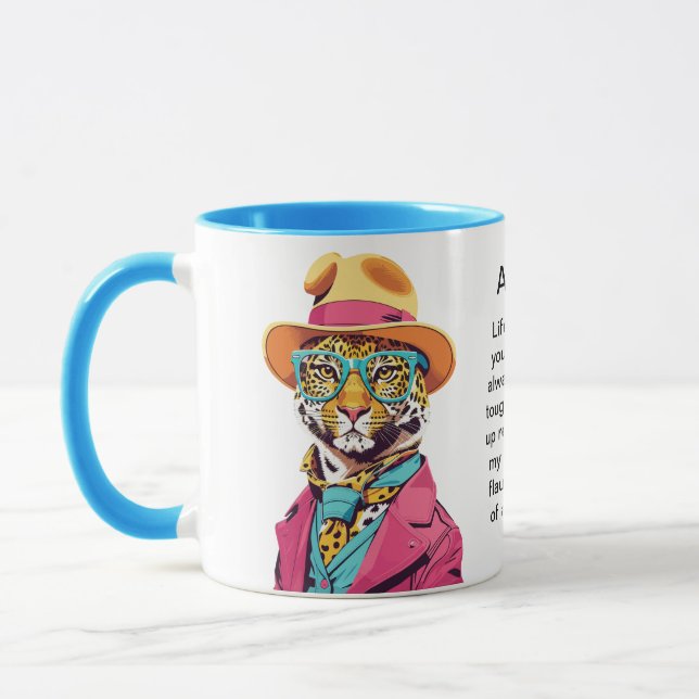 Mug Conseil Drôle D'Un Leopard (Gauche)