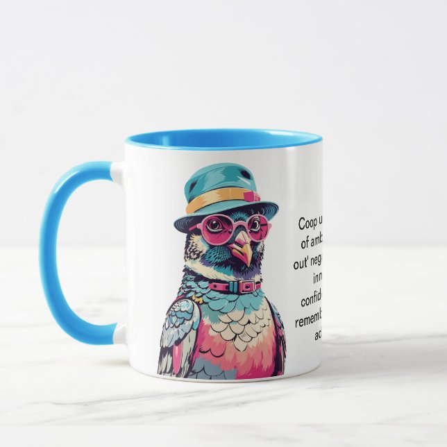 Mug Conseil Drôle D'Un Pigeon (Gauche)