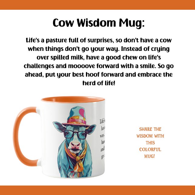 Mug Conseil Drôle D'Une Vache (Créateur téléchargé)