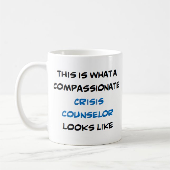 Mug conseiller en crise, compatissant (Gauche)