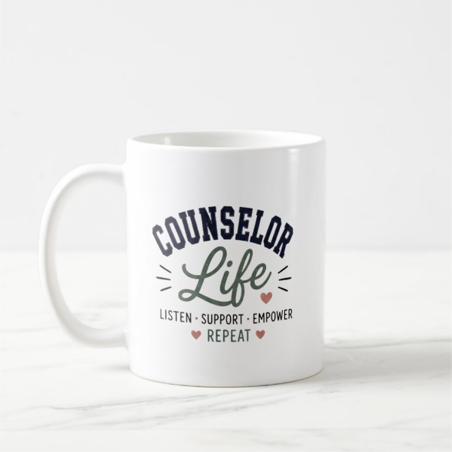 Mug Conseiller personnalisé École de vie Conseiller d' (Gauche)