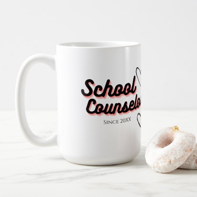 Mug Conseiller scolaire avec coeur (Avec donut)