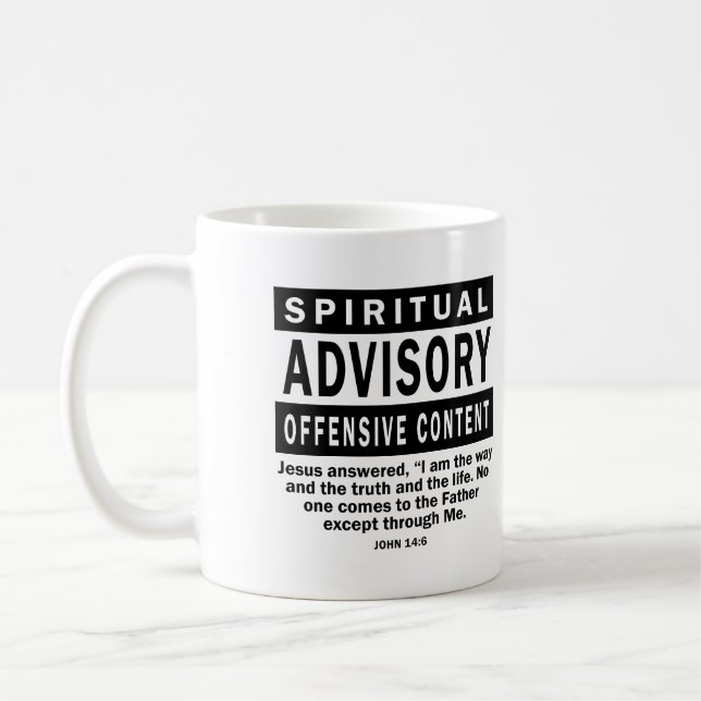 Mug Conseils spirituels Jean 14:6 Citations chrétienne (Gauche)