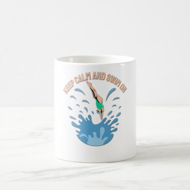 Mug Conserver le calme et la baignade - Conception de  (Centre)