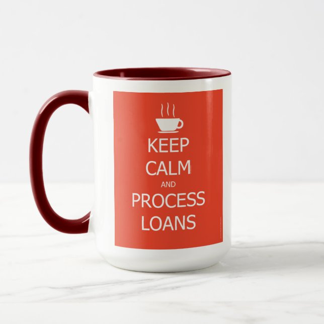 Mug Conserver le calme et les prêts de traitement (Gauche)