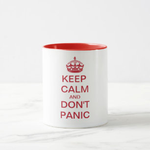 Mug Conserver le calme et ne pas PANIQUE - texte perso