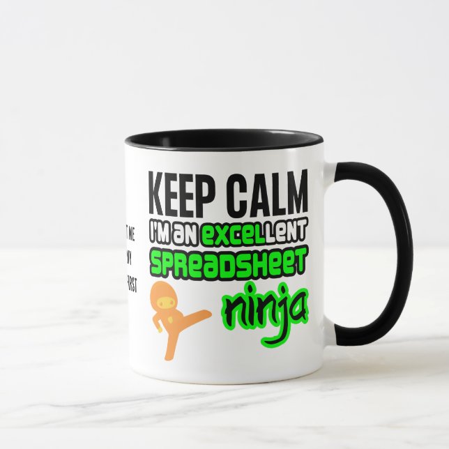 Mug Conserver le calme EXCELlent SPREADSHEET NINJA (Droite)