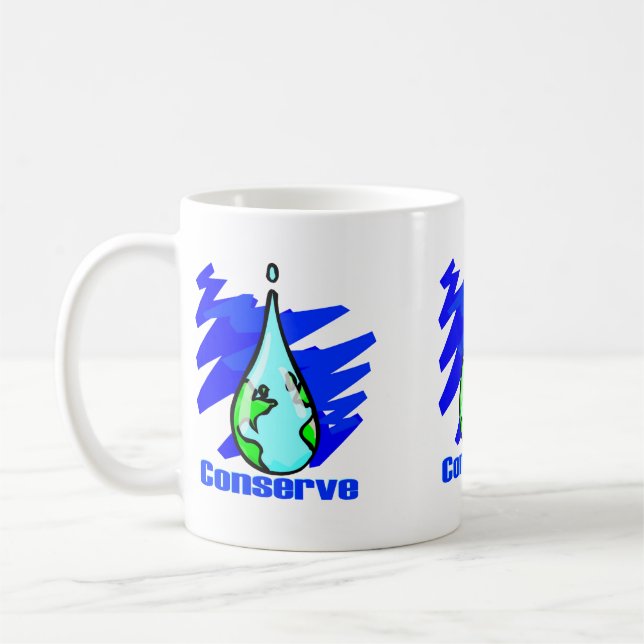 Mug Conserver l'eau Terre goutte d'eau (Gauche)