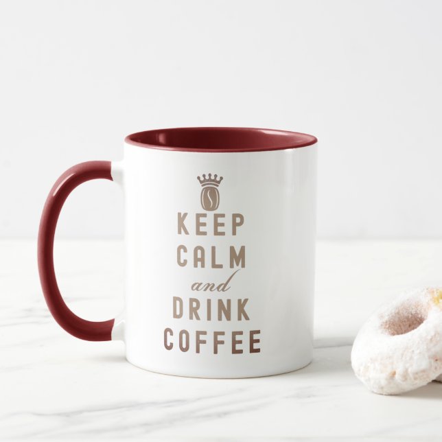 MUG CONSERVEZ CALME ET BOIRE DU CAFÉ - CAFÉ AMOUREUX M (Avec donut)