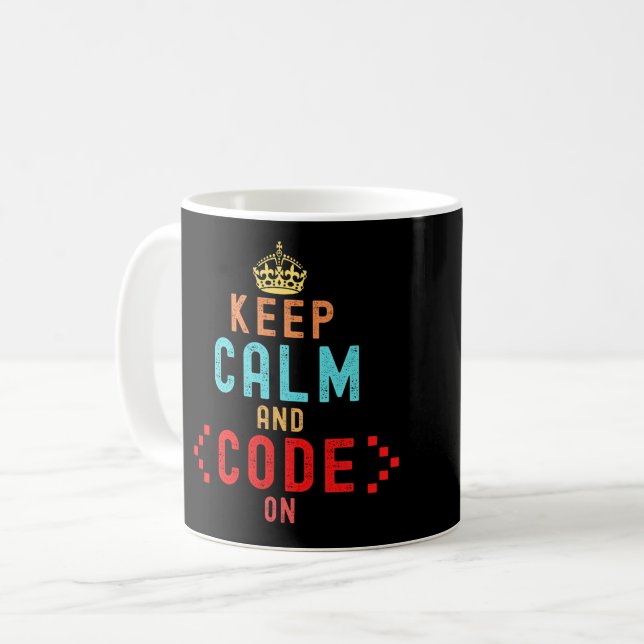 MUG CONSERVEZ LE CALME ET LE CODE - PROGRAMMATEUR YOGA (Devant gauche)