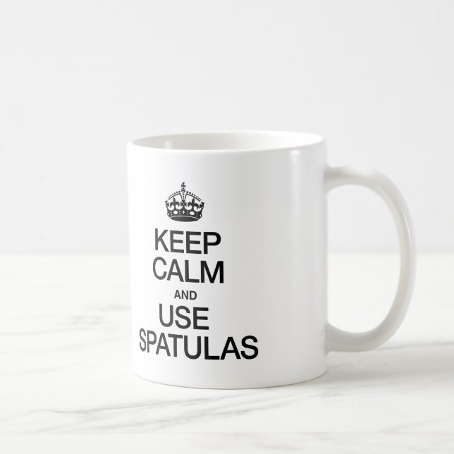 MUG CONSERVEZ LE CALME ET UTILISEZ DES ESPATULAS (Droite)