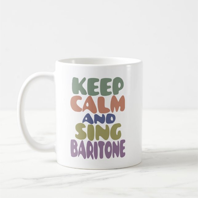MUG CONSERVEZ LES COULEURS RÉTRO DE BARITONE CALME ET  (Gauche)