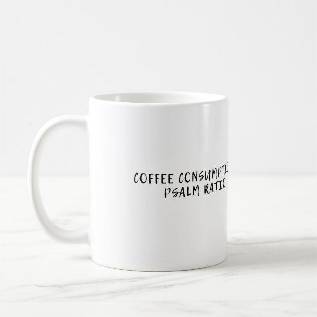 Mug Consommation de café : Rapport de psaume (Gauche)