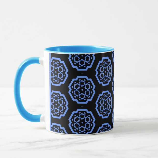 Mug Constellation de flocon de neige - v2 - Bleu (Gauche)