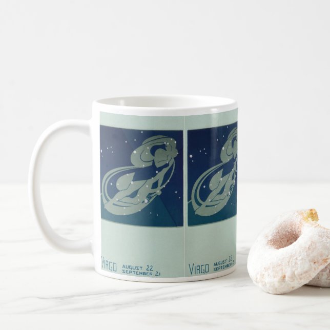 Mug Constellation de la Vierge Astrologie Zodiaque Vin (Avec donut)