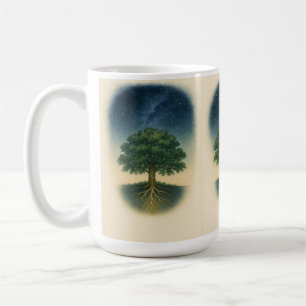 Mug Constellation de l'arbre généalogique Rooted & Ris