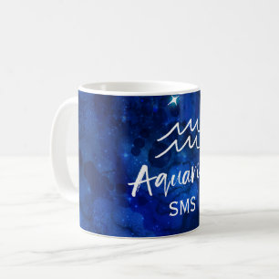Mug Constellation du zodiaque du Verseau Monogramme Ga