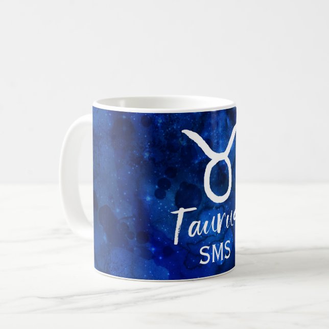 Mug Constellation du zodiaque Taureau Monogramme Galax (Devant gauche)