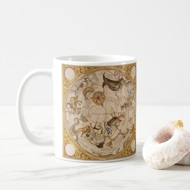 Mug Constellation Étoiles Ciel Austral Astronomie Vint (Avec donut)