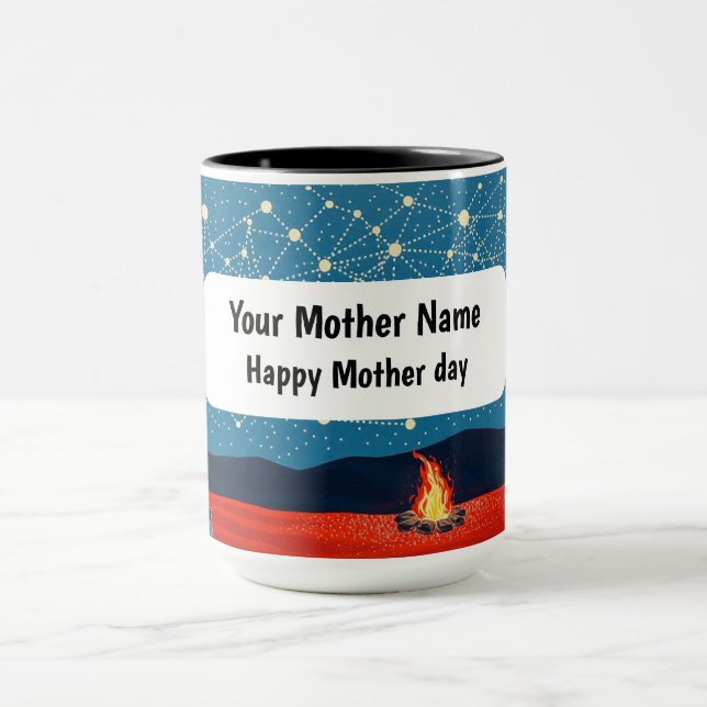 Mug Constellation nocturne autochtone autour d'un feu  (Centre)