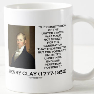 Mug Constitution de Henry Clay de postérité des