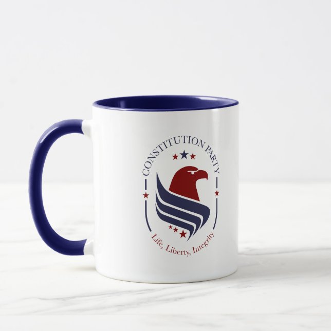 Mug, Constitution Party, Eagle, oval Coffee Mug (Gauche)