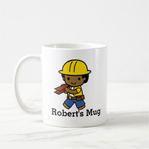 Mug Constructeur personnalisé garçon en Casquette dur