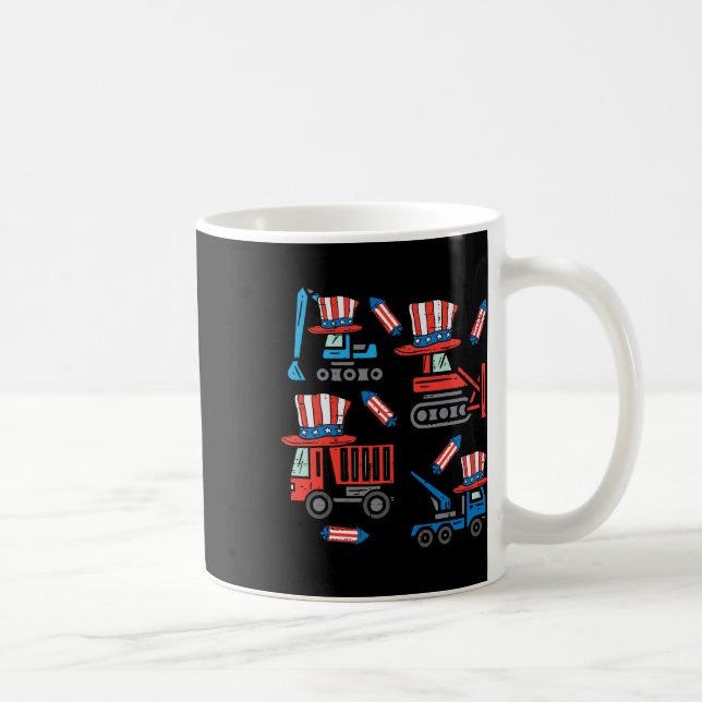 Mug Construction américaine 4 juillet quatrième enfant (Droite)