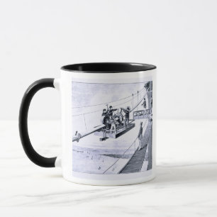 Mug Construction de pont de Brooklyn, New York (litho)