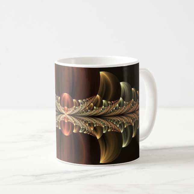 Mug Construction d'Imaginaires Art Fractal Abstrait br (Devant droit)