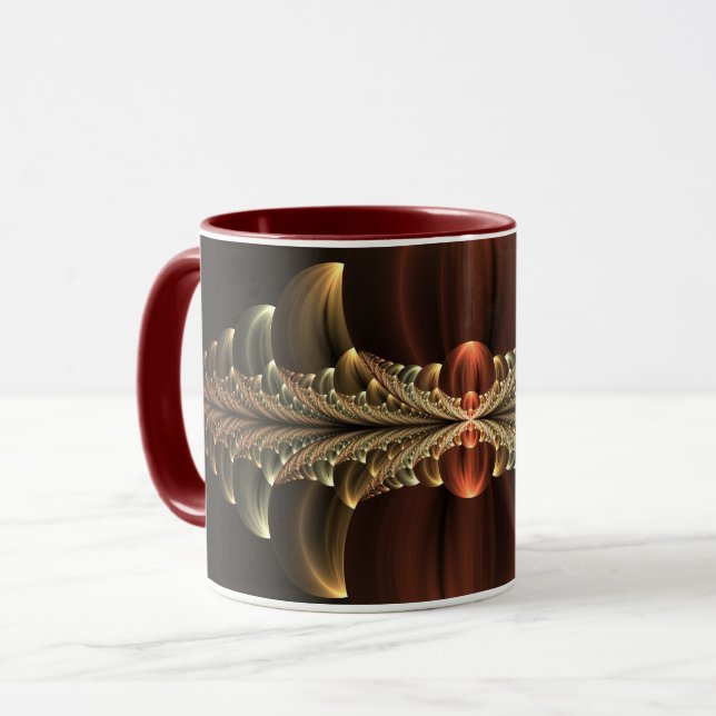 Mug Construction d'Imaginaires Art Fractal Abstrait br (Devant gauche)