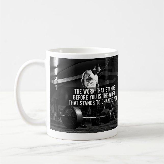 Mug "Construction du corps" Motivation de l'entraîneme (Gauche)