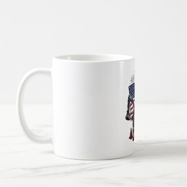 Mug Construction Patriotique USA Vintage (Gauche)