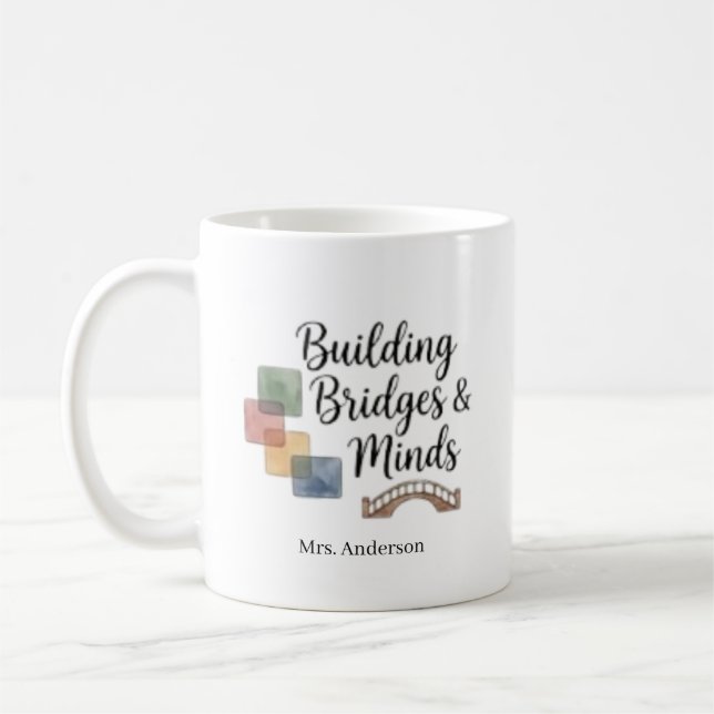Mug Construire des ponts et des esprits Inspirational  (Gauche)