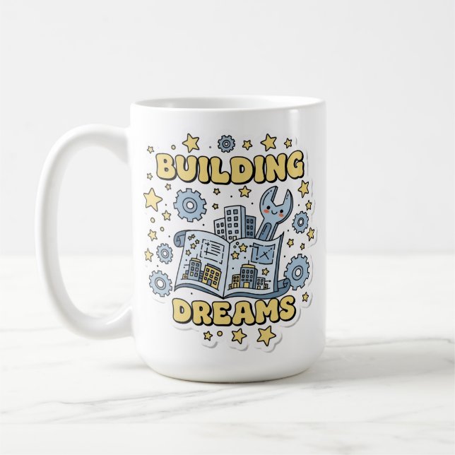 Mug Construire des rêves Mignon Ingénierie & Architect (Gauche)