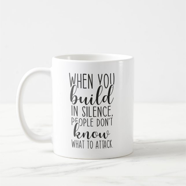 Mug Construire En Silence, Gymnase, Hustle, Succès, In (Gauche)