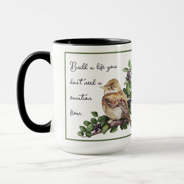 Mug Construire une vie dont vous n'avez pas besoin de  (Gauche)