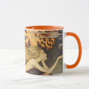Mug Conte de fée vintage, petite sirène dans le corail