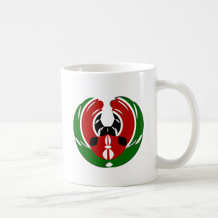 Mug Contemporain Edgy Kenyan Drapeau Motif Art Design.