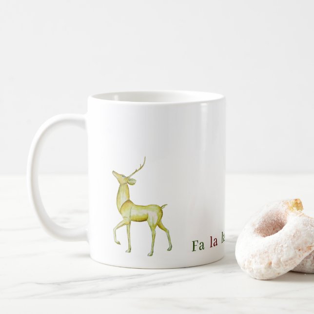 Mug Contemporain minimaliste renne (Avec donut)
