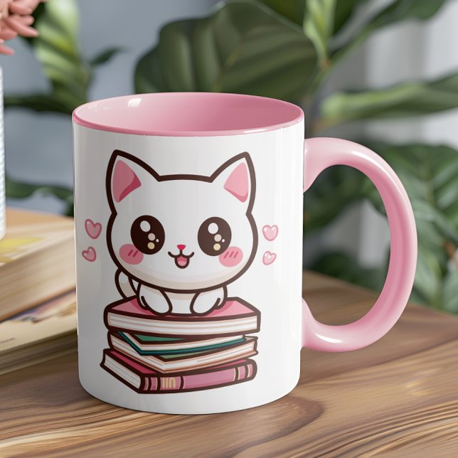 Mug Contes Et Sentiers Font Ma Journée - Chat Chien Li (This cozy and creative design is perfect for anyone who loves their pets as much as their books)