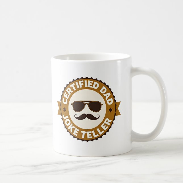 Mug Conteur de blagues de papa certifié Funny Fête des (Droite)