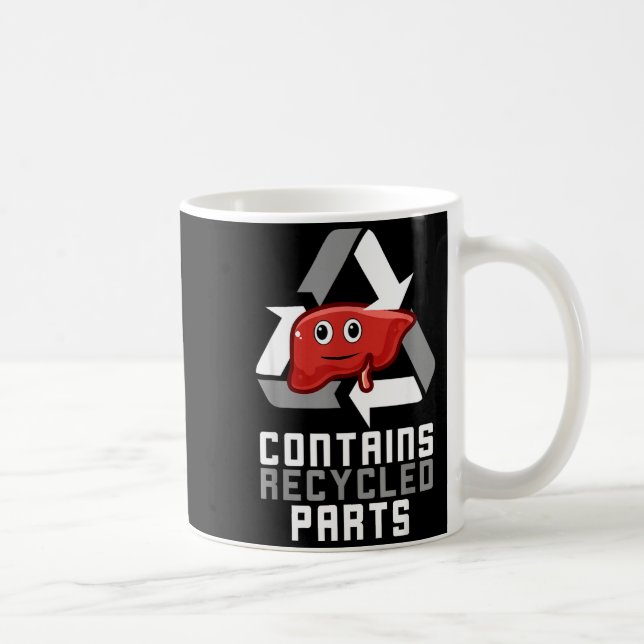 Mug Contient des pièces recyclées Survivant d'une gref (Droite)