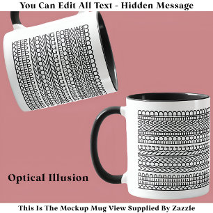 Mug Continuer à avancer Message caché 128BW Citation