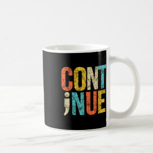 Mug Continuer le message positif Semicolon Santé menta
