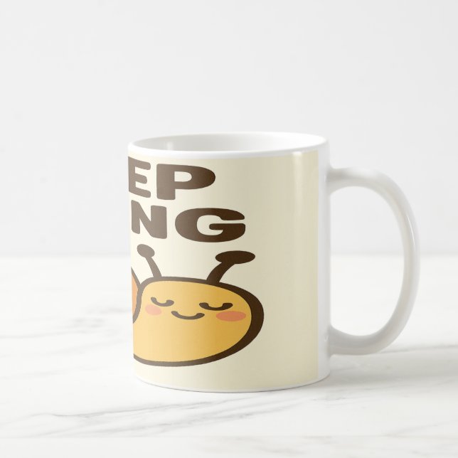 Mug Continuez à aller à l'escargot - Conception de mot (Droite)