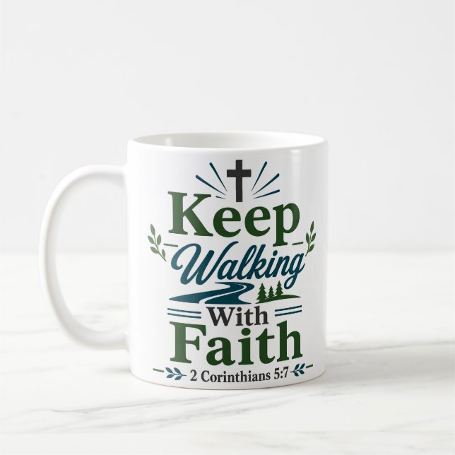Mug Continuez à marcher avec la foi Citation de l'espé (Gauche)