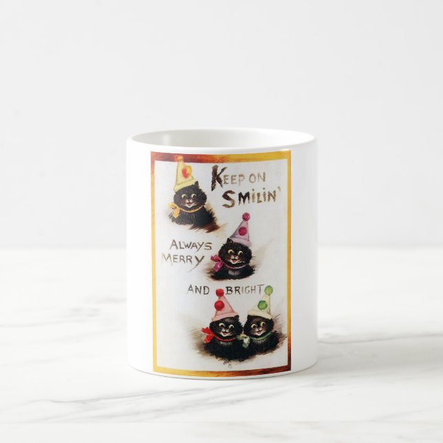 Mug Continuez sur Smilin, Chat noir, Louis Wain (Centre)