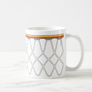 Mug Contour de Net_black de cercle de basket-ball