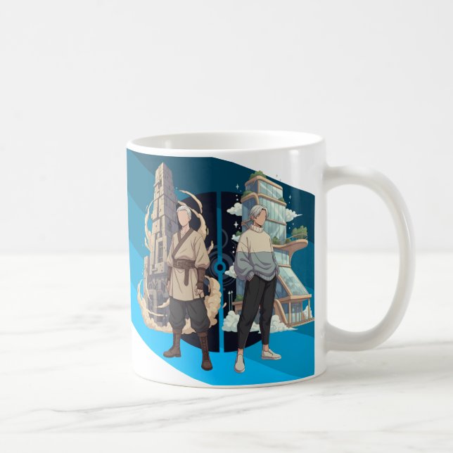 Mug Contraste entre l'architecture ancienne et moderne (Droite)